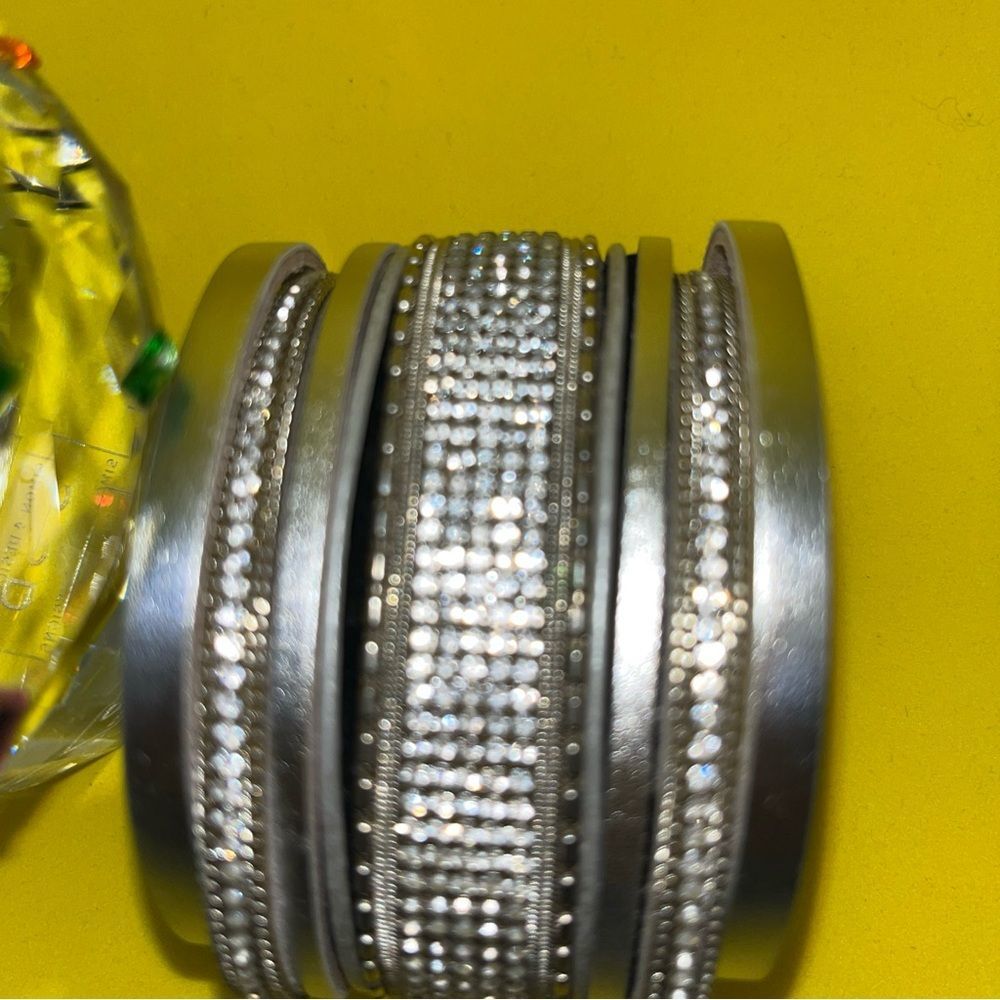 Silver Rhinestone Elegant Chain 9 Layered Women Leather Bracelet Boho TRENDY
